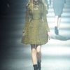 Lanvin Fall 2012 Textured Dress with Flared Bottom in Gold - Lyst