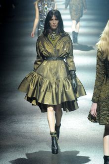 Lanvin Fall 2012 Belted Zip Dress with Ruffled Bottome - Lyst
