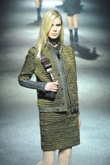Lanvin Fall 2012 Textured Mini Skirt - Lyst