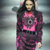 Lanvin Fall 2012 Long Sleeve Bi Colour Short Cocktail Dress Embelliished with Lace in Pink (black, pink) - Lyst