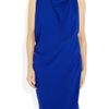 Lanvin Draped Silkcrepe Dress in Blue - Lyst