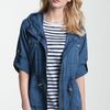 Michael By Michael Kors Cinch Waist Anorak in Blue (washed indigo) - Lyst