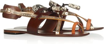 Proenza Schouler Color-block Leather Sandals - Lyst