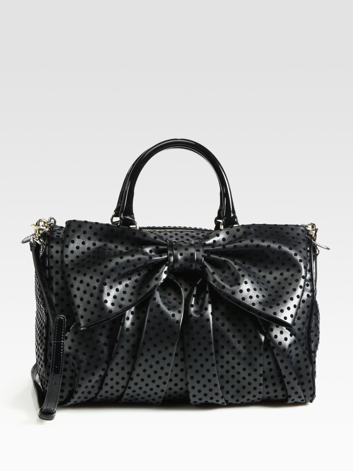 Black Patent Leather Crossbody Purse