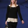 Sonia Rykiel Fall 2012 Long Sleeve Satin Peplum Top in Cream Peach in Pink - Lyst