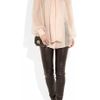 Alexander Mcqueen SilkChiffon PussyBow Blouse in Pink (blush) - Lyst