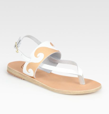 Ancient Sandals Sandals Greek sandals thong slingback  Amphitrite  Thong in  Leather Slingback