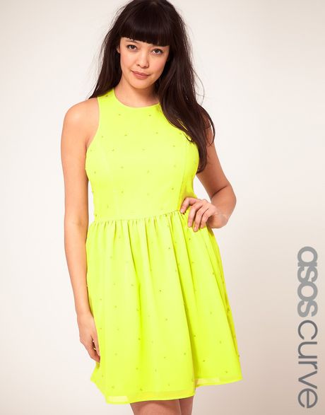 asos-lime-asos-curve-skater-dress-with-scattered-sequins-product-1 ...
