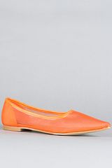 Cheap Monday The Point Net Shoe in Auburn Red