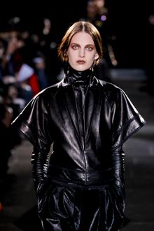 Givenchy Fall 2012 Black Leather Kimono Sleeve Jacket - Lyst