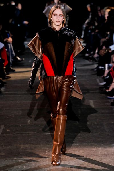 Givenchy Fall 2012 OverTheKnee Leather Wedge Boots in Brown - Lyst