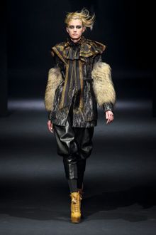 John Galliano Fall 2012 Cropped Leather Trousers - Lyst