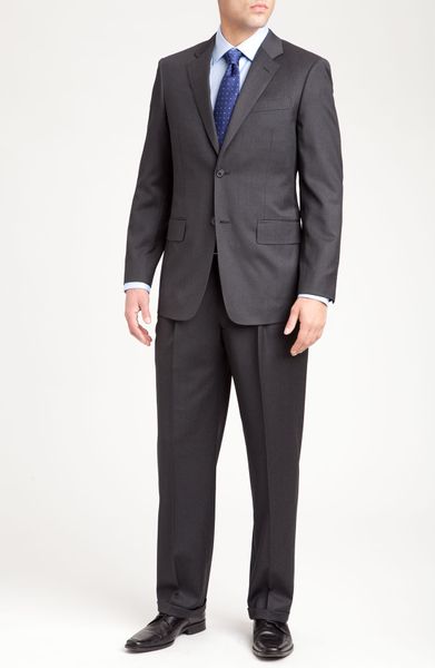 John W. NordstromÂ® Travel Wool Suit in Gray for Men (charcoal)