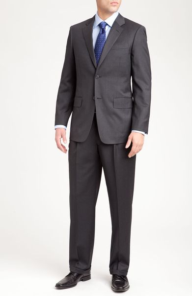 John W. NordstromÂ® Travel Wool Suit in Gray for Men (charcoal) | Lyst