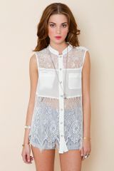 Nasty Gal Picnic Silk Top