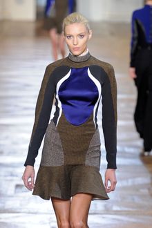 Stella McCartney Fall 2012 Geometric Appliquè Ruffle-Hem Dress - Lyst