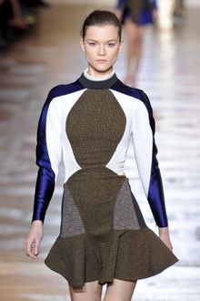 Stella McCartney Fall 2012 Geometric Appliquè Ruffle-Hem Mini Dress - Lyst
