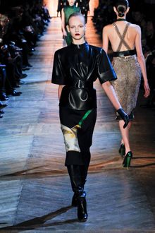 Yves Saint Laurent Fall 2012 Slouchy Leather Knee Boots - Lyst