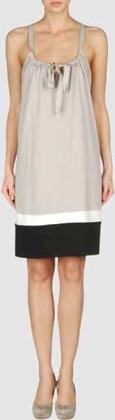 Alysi Short Dress in Gray (grey) - Lyst