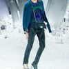 Chanel Fall 2012 Textured Straight Pants In Blue in Blue - Lyst