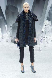 Chanel Fall 2012 Black Pleated Cropped Pants - Lyst