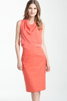 Classiques Entier Mixed Media Sheath Dress - Lyst