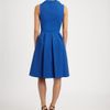 David Meister Belted Dress in Blue - Lyst