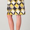 Derek Lam Peg Skirt With Leather Trim in Yellow (black) - Lyst