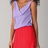 Diane Von Furstenberg Lou Colorblock Dress in Red (cherry) - Lyst