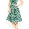 Jonathan Saunders Yvie Printed Cottonblend Twill Dress in Green (mint) - Lyst