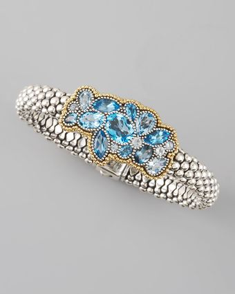  Clustered Blue Topaz Rope Bracelet 