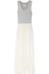 Maison Martin Margiela Stretch-cotton and Crepe Maxi Dress