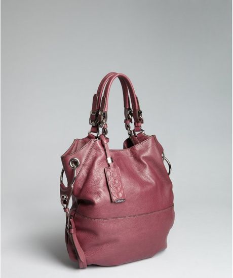 Oryany Dark Grape Leather Sydney Ring Shoulder Bag in Purple (grape) Oryany Dark Grape Leather Sydney Ring Shoulder Bag in Purple (grape)