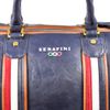Serafini Tennis Bag Blue Letaher France in Blue for Men - Lyst