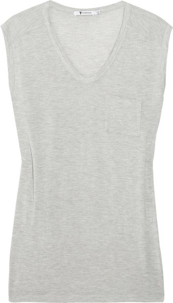 T By Alexander Wang Classic Muscle Jersey Tshirt in Gray - Lyst