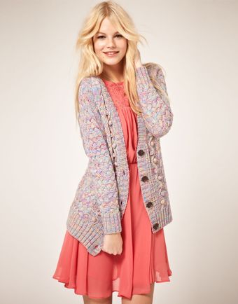 ASOS Collection Asos Cardigan with Bobble Stitch - Lyst