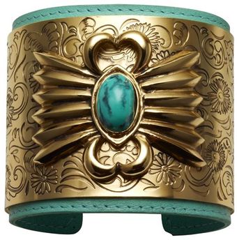 Aurelie Bidermann Leather Navajo Cuff - Lyst