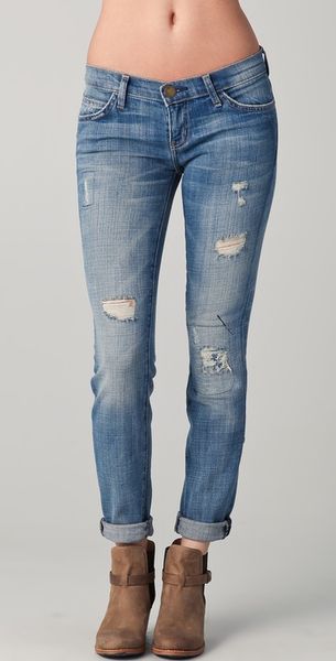 Current/elliott The Ankle Skinny Jeans in Blue - Lyst