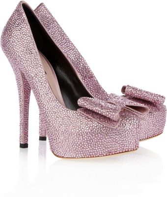 Dolce & Gabbana Crystal-embellished Satin Pumps - Lyst