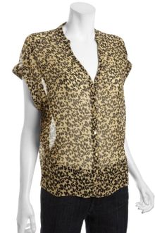 Dolce Vita Natural Print Silk Crepe Jacelyn Blouse - Lyst