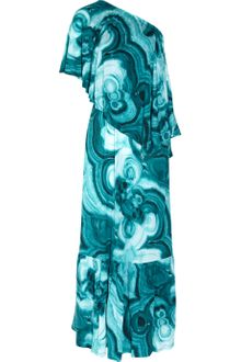 Michael by Michael Kors One-Shoulder Printed Jersey Maxi Dress - Lyst