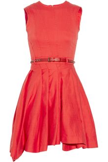 Preen Line Prym Belted Stretch Cotton-drill Dress - Lyst