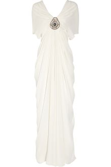 Temperley London Long Selena Embellished Silk Gown - Lyst
