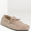 Tod's Gommini Laceup Driving Shoe in Beige for Men (pale pink suede) - Lyst