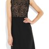 Valentino SilkCrepe and Lace Dress in Black - Lyst