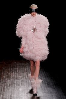 Alexander McQueen Fall 2012 Ostrich Feather Adorned Coat  - Lyst