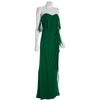 Badgley Mischka Emerald Tiered Silk Strapless Gown in Green (emerald) - Lyst