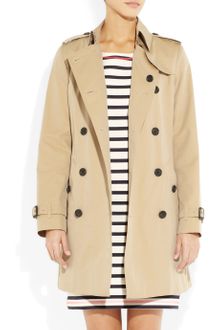 Burberry Cotton-gabardine Trench Coat - Lyst