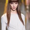 Elie Saab Fall 2012 DrapeFront Split Hem Evening Gown  in Beige (natural) - Lyst