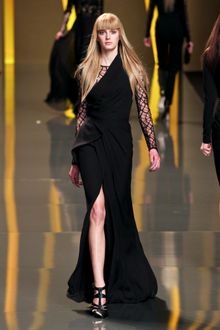 Elie Saab Fall 2012 Sheer Floral/Branch Detail Shoulder Evening Gown - Lyst